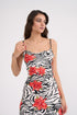 Midi Silk Dress With Spill Collar